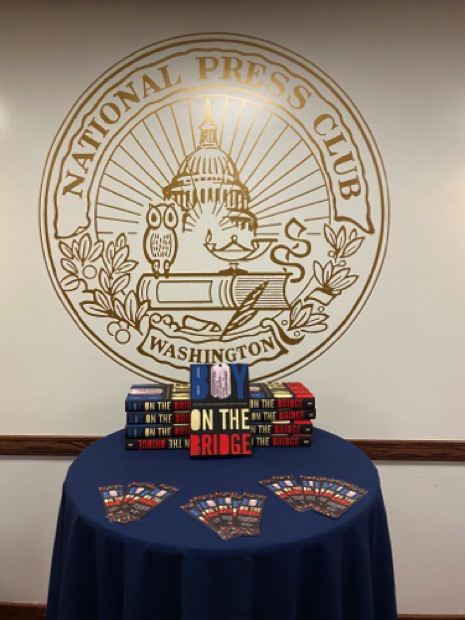 The book party for "Boy on the Bridge" was held in the NPC's Cosgrove Lounge on 1/22/20, 6 to 8 p.m.
